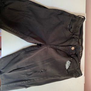 Black Distressed Jeggings